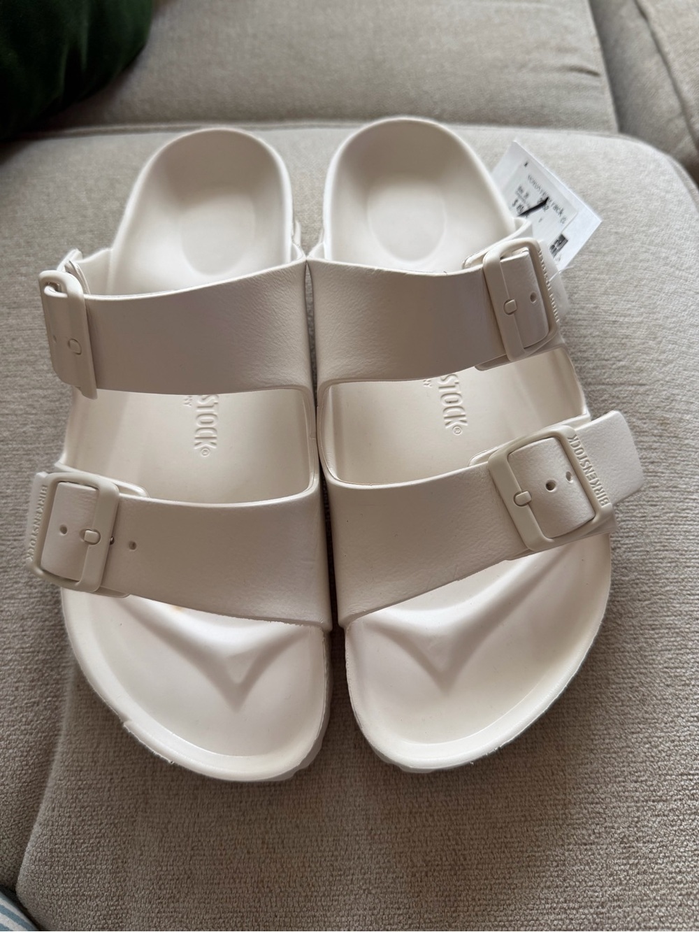 NEW Birkenstock Arizona Essential waterproof slide sandals white 39 - Picture 2 of 5
